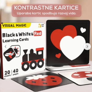 Kontrastne kartice za dojenčka 3 - 6 mesecev